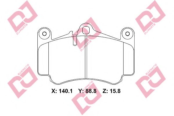 Комплект тормозных колодок, дисковый тормоз DJ PARTS BP2295