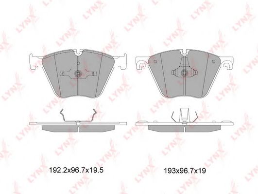 Комплект тормозных колодок, дисковый тормоз LYNXauto BD-1432