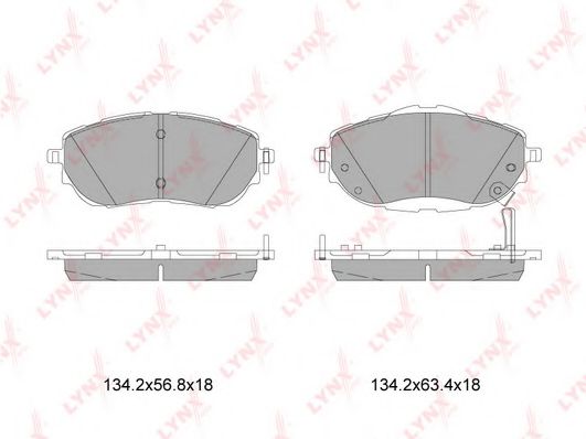 Комплект тормозных колодок, дисковый тормоз LYNXauto BD-7605