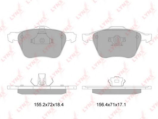 Комплект тормозных колодок, дисковый тормоз LYNXauto BD-7818