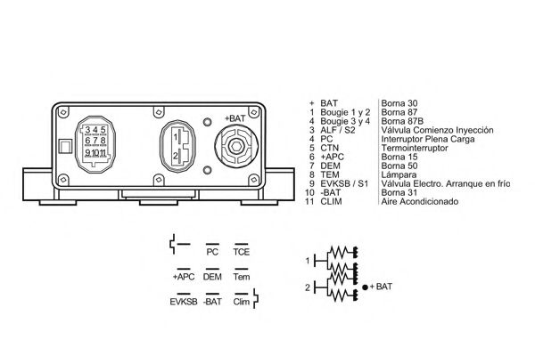 Блок управления, время накаливания NAGARES 03413