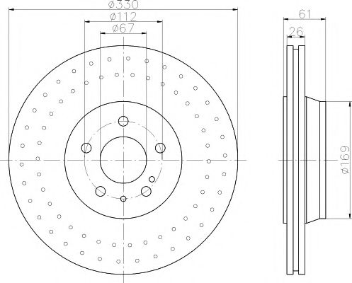 Тормозной диск HELLA PAGID 8DD 355 110-191