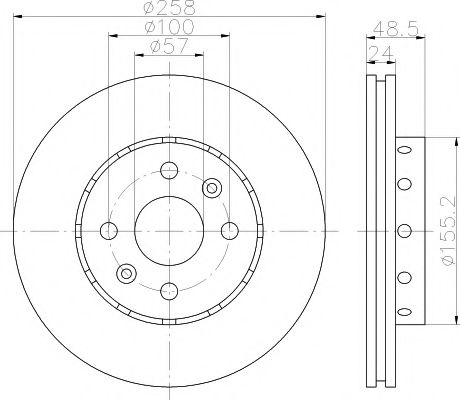 Тормозной диск HELLA PAGID 8DD 355 110-961