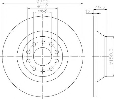 Тормозной диск HELLA PAGID 8DD 355 111-181