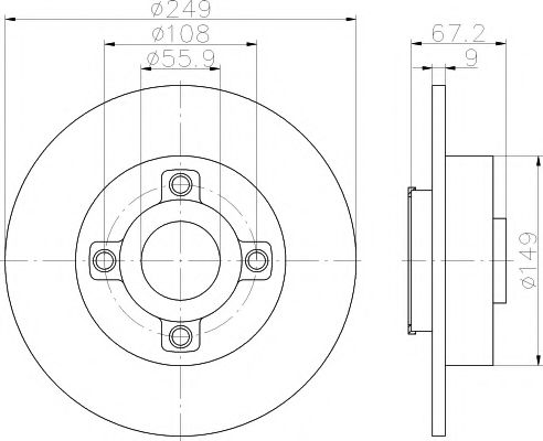 Тормозной диск HELLA PAGID 8DD 355 111-331