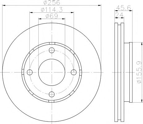 Тормозной диск HELLA PAGID 8DD 355 111-511