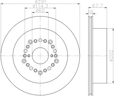 Тормозной диск HELLA PAGID 8DD 355 115-681