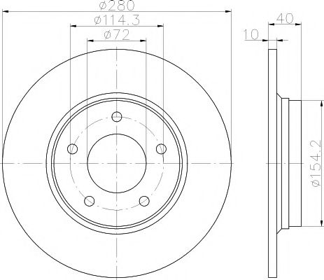 Тормозной диск HELLA PAGID 8DD 355 115-831