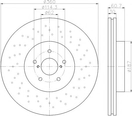 Тормозной диск HELLA PAGID 8DD 355 116-391