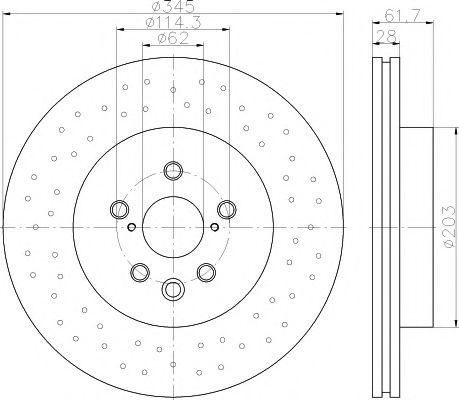 Тормозной диск HELLA PAGID 8DD 355 116-511