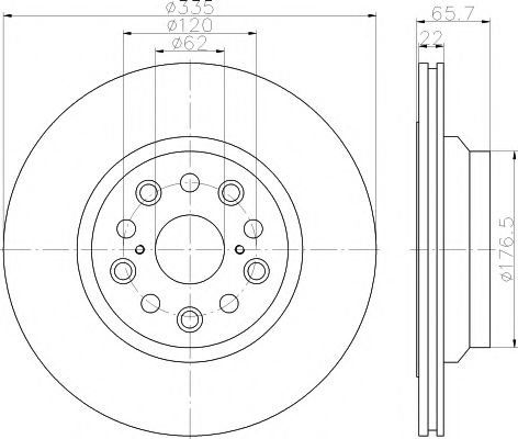 Тормозной диск HELLA PAGID 8DD 355 116-931