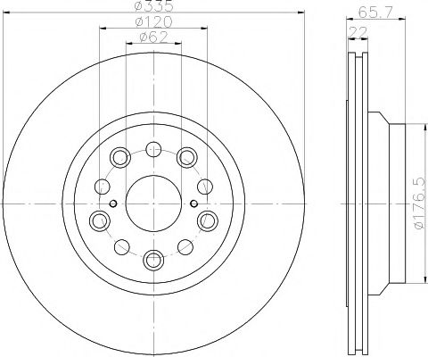 Тормозной диск HELLA PAGID 8DD 355 116-941