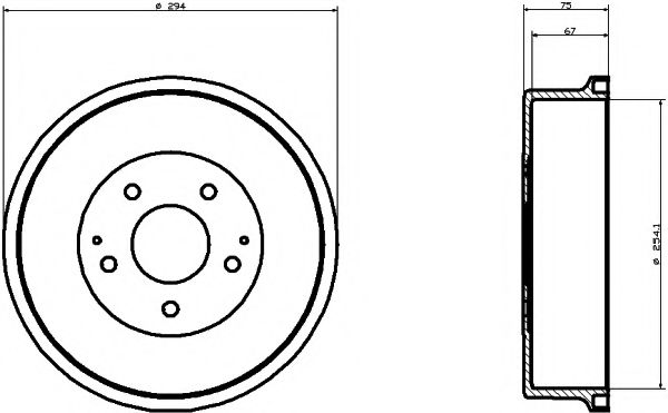 Тормозной барабан HELLA PAGID 8DT 355 300-331