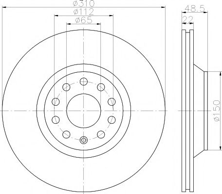 Тормозной диск HELLA PAGID 8DD 355 112-122