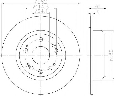 Тормозной диск HELLA PAGID 8DD 355 119-041