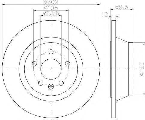 Тормозной диск HELLA PAGID 8DD 355 119-151