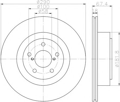 Тормозной диск HELLA PAGID 8DD 355 115-121