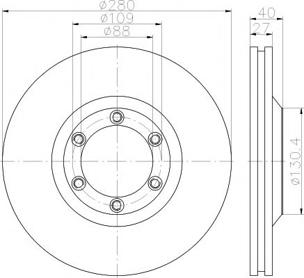 Тормозной диск HELLA PAGID 8DD 355 115-231