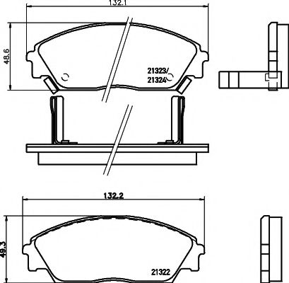 Комплект тормозных колодок, дисковый тормоз HELLA PAGID 8DB 355 005-661