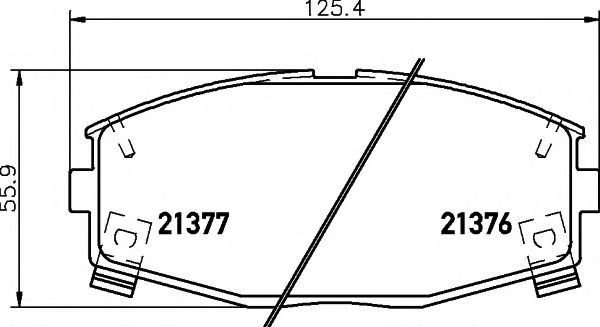 Комплект тормозных колодок, дисковый тормоз HELLA PAGID 8DB 355 006-241
