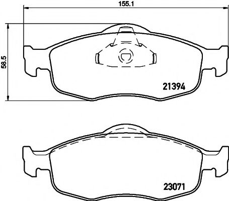 Комплект тормозных колодок, дисковый тормоз HELLA PAGID 8DB 355 007-641