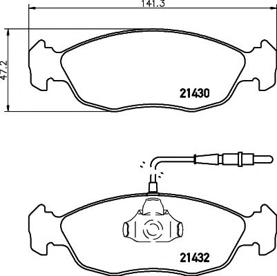 Комплект тормозных колодок, дисковый тормоз HELLA PAGID 8DB 355 007-711