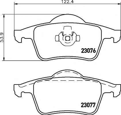Комплект тормозных колодок, дисковый тормоз HELLA PAGID 8DB 355 008-871