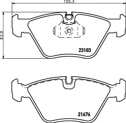 Комплект тормозных колодок, дисковый тормоз HELLA PAGID 8DB 355 009-001