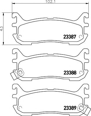 Комплект тормозных колодок, дисковый тормоз HELLA PAGID 8DB 355 009-911