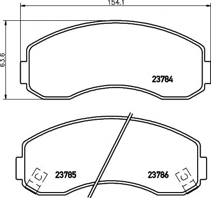 Комплект тормозных колодок, дисковый тормоз HELLA PAGID 8DB 355 010-131