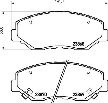 Комплект тормозных колодок, дисковый тормоз HELLA PAGID 8DB 355 010-231