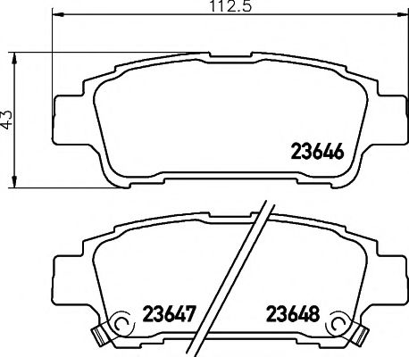 Комплект тормозных колодок, дисковый тормоз HELLA PAGID 8DB 355 010-311