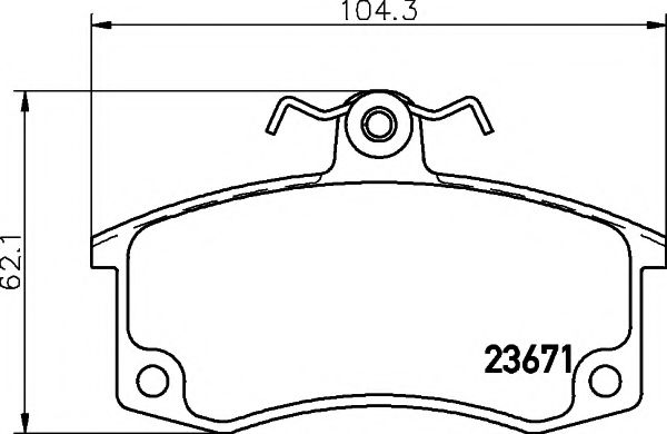 Комплект тормозных колодок, дисковый тормоз HELLA PAGID 8DB 355 010-341