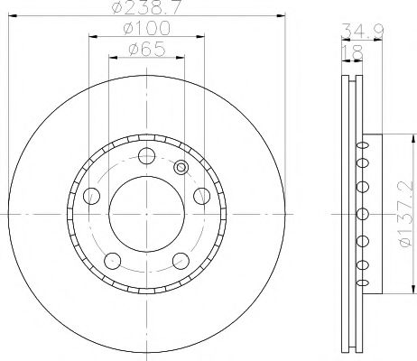 Тормозной диск HELLA PAGID 8DD 355 107-651