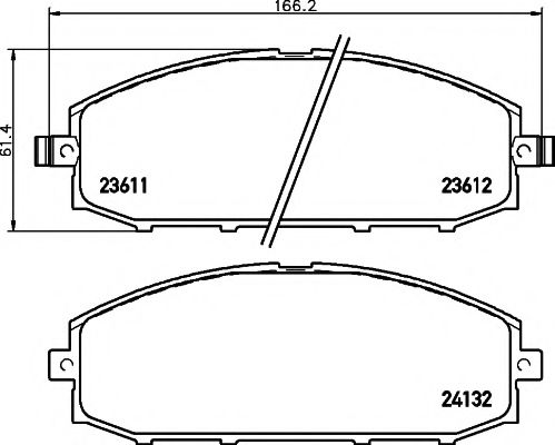 Комплект тормозных колодок, дисковый тормоз HELLA PAGID 8DB 355 010-511