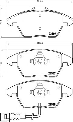 Комплект тормозных колодок, дисковый тормоз HELLA PAGID 8DB 355 010-581