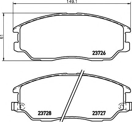 Комплект тормозных колодок, дисковый тормоз HELLA PAGID 8DB 355 010-861