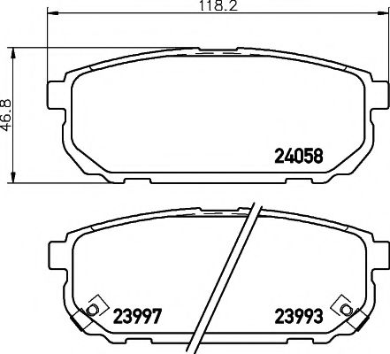 Комплект тормозных колодок, дисковый тормоз HELLA PAGID 8DB 355 010-871