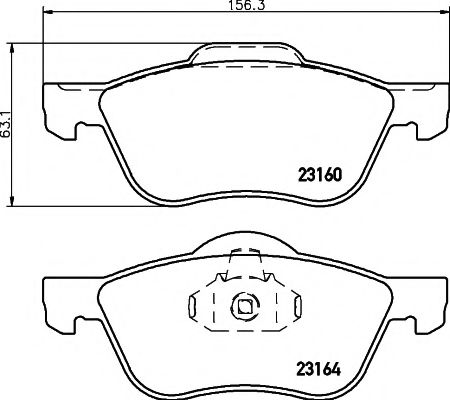 Комплект тормозных колодок, дисковый тормоз HELLA PAGID 8DB 355 010-911