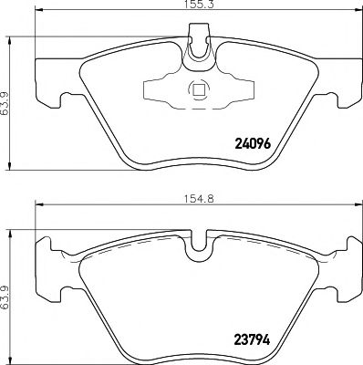 Комплект тормозных колодок, дисковый тормоз HELLA PAGID 8DB 355 011-941