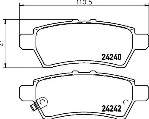 Комплект тормозных колодок, дисковый тормоз HELLA PAGID 8DB 355 012-081