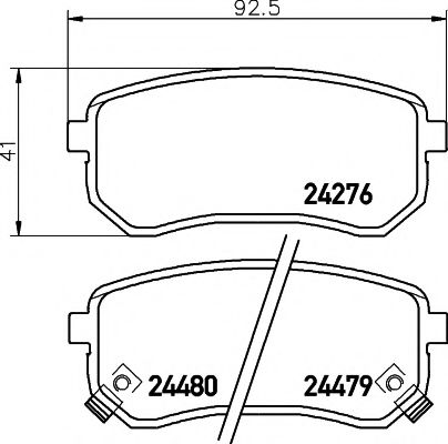 Комплект тормозных колодок, дисковый тормоз HELLA PAGID 8DB 355 006-581