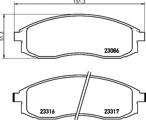 Комплект тормозных колодок, дисковый тормоз HELLA PAGID 8DB 355 016-891