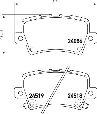 Комплект тормозных колодок, дисковый тормоз HELLA PAGID 8DB 355 006-751