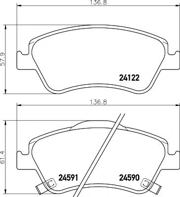 Комплект тормозных колодок, дисковый тормоз HELLA PAGID 8DB 355 013-561