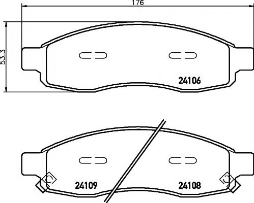 Комплект тормозных колодок, дисковый тормоз HELLA PAGID 8DB 355 013-671