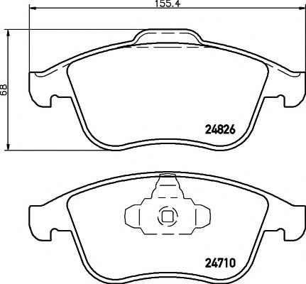 Комплект тормозных колодок, дисковый тормоз HELLA PAGID 8DB 355 015-041