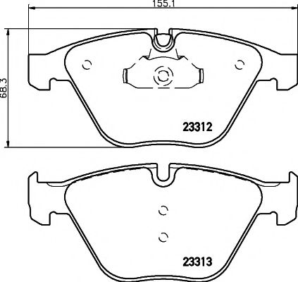 Комплект тормозных колодок, дисковый тормоз HELLA PAGID 8DB 355 015-391