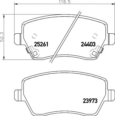 Комплект тормозных колодок, дисковый тормоз HELLA PAGID 8DB 355 015-981