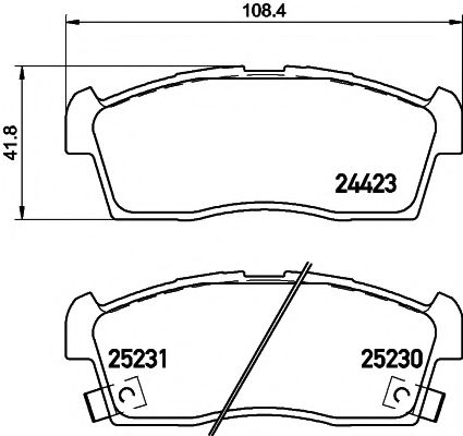 Комплект тормозных колодок, дисковый тормоз HELLA PAGID 8DB 355 016-111